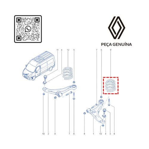 RN 02571R 540102571R MOLA DA SUSPENSAO DIANT. -X1- MASTER 2.3 16V M9T - 4